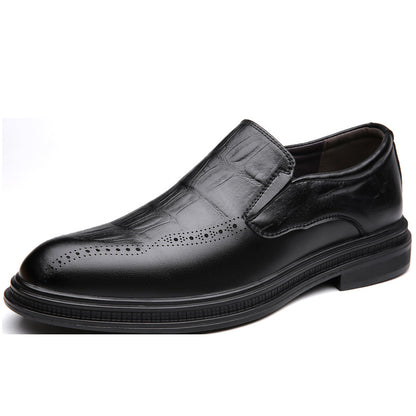 Chaussures Homme Style Britannique – Cuir Élégant à Bout Pointu