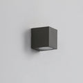 Tavon Minimalist Metal Square Outdoor Wall Lamp, Black | ventumra