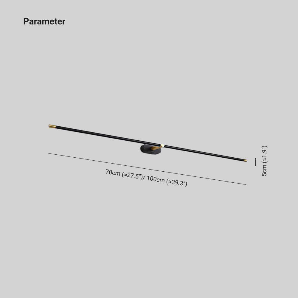 Ivox Minimalist Linear Wall Lamp Gold&Black | ventumra