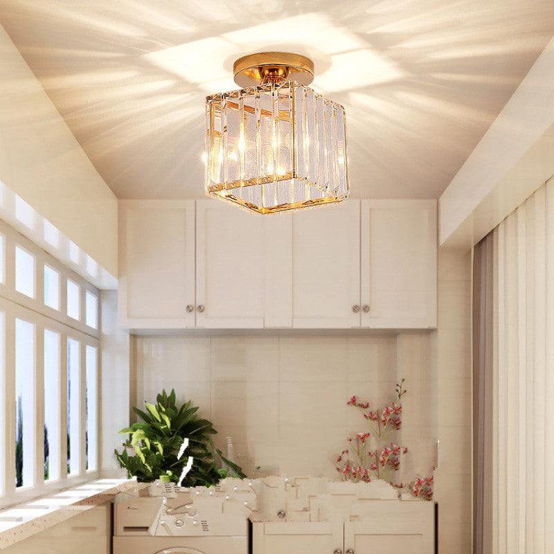 Stonel Modern Metal/Crystal Ceiling Light, 3 Colors - Neutralighting