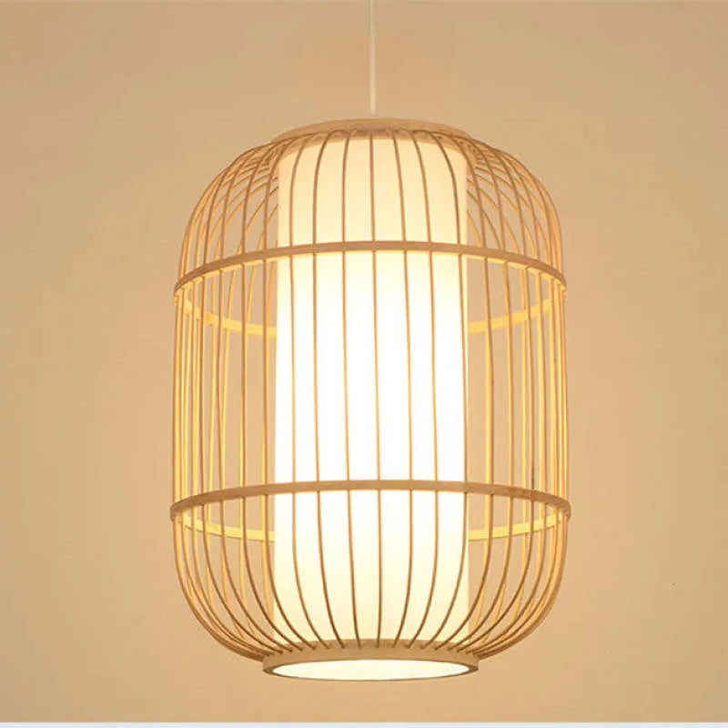 Kuro Hand-Woven Knitted Rattan Bamboo Vintage Pendant Light | ventumra