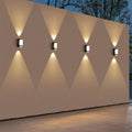 Marve Nordic Up Down Outdoor Wall Lamp, White/Black | ventumra
