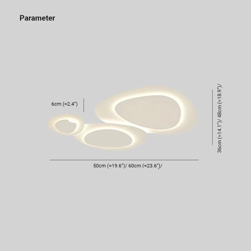 Arisha Modern  Unique Shape LED White Flush Mount Ceiling Light Bedroom | ventumra