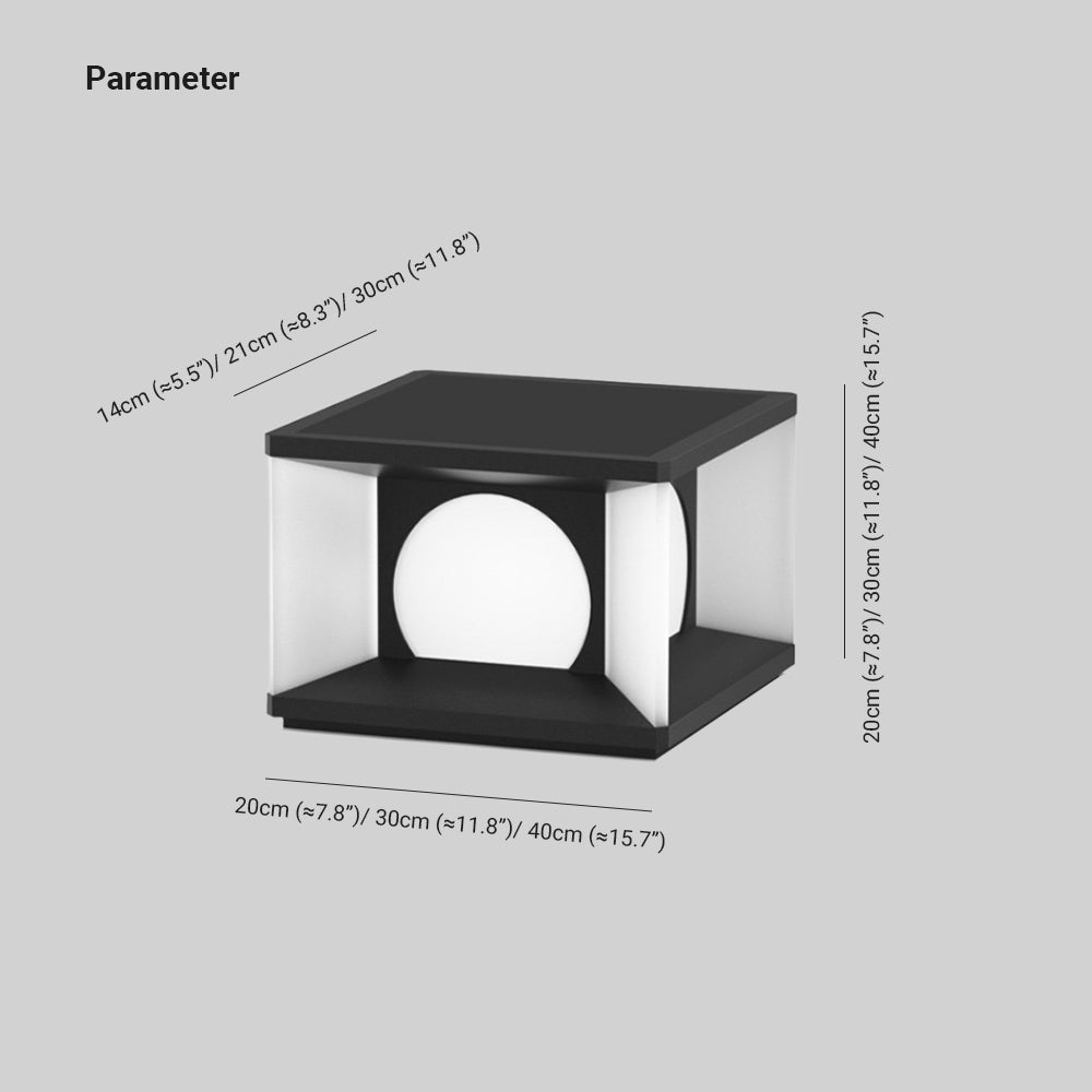 Aria Modern Square Metal Outdoor Light Post | ventumra