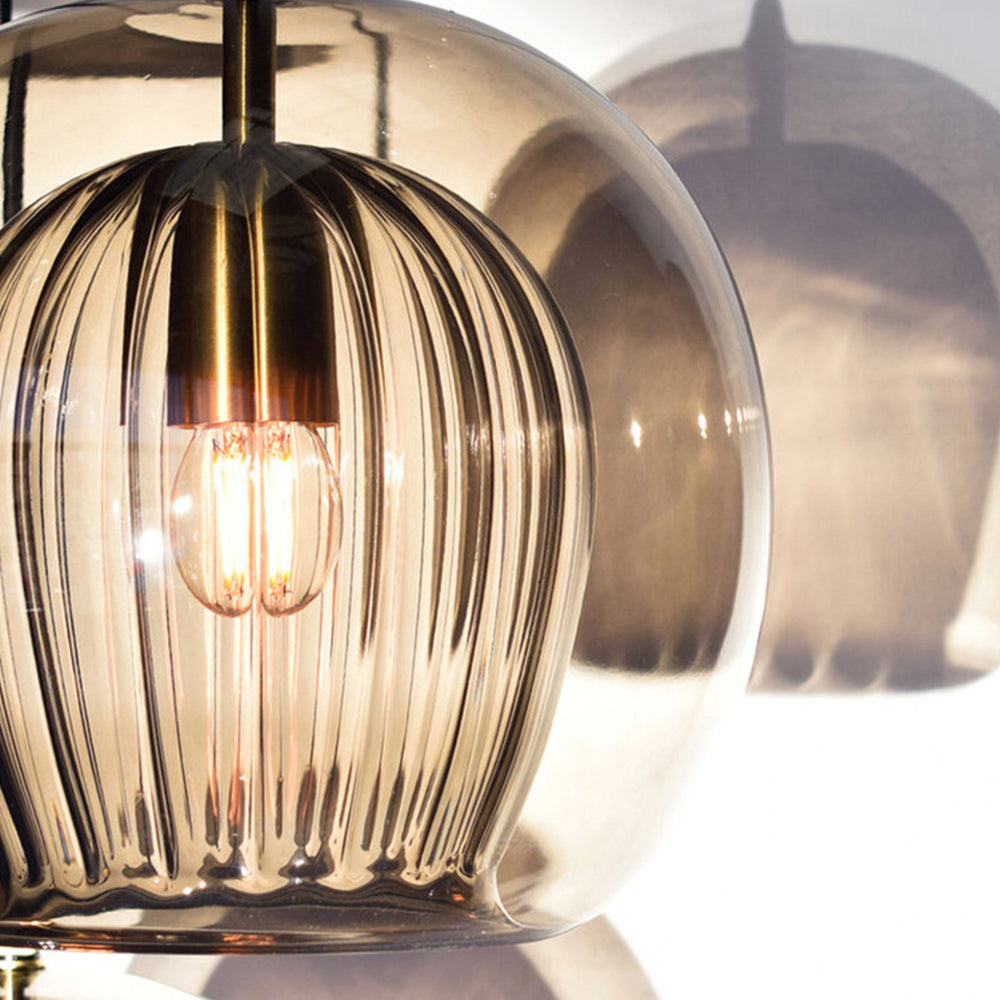 June Glass Globe Pendant Light Clear &Amber | ventumra