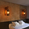 Lyros Lantern Vintage Wooden Rustic Wall Lamp | ventumra