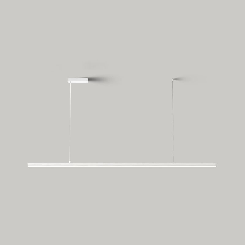 Arisha Minimalist Linear Metal Pendant Light, White/Black - Neutralighting