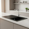 FormaLine 50 Ceramic Washbasin — Chromite Finish, Robust Build, Elegant Profile