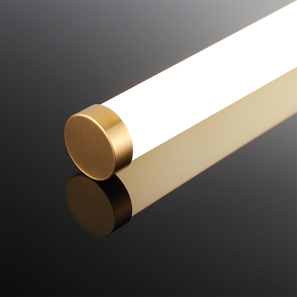 Arisha Modern Linear Cooper White Mirror Front Wall Lamp | ventumra