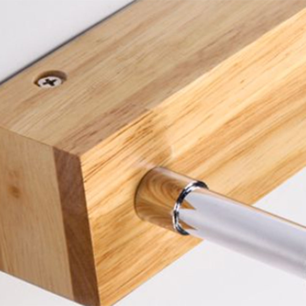 Muto Classic Wood Stretchable Mirror Vanity Bathroom Wall Lamp | ventumra