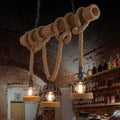 Silva Vintage 3 Heads Wood Rope Pendant Light | ventumra