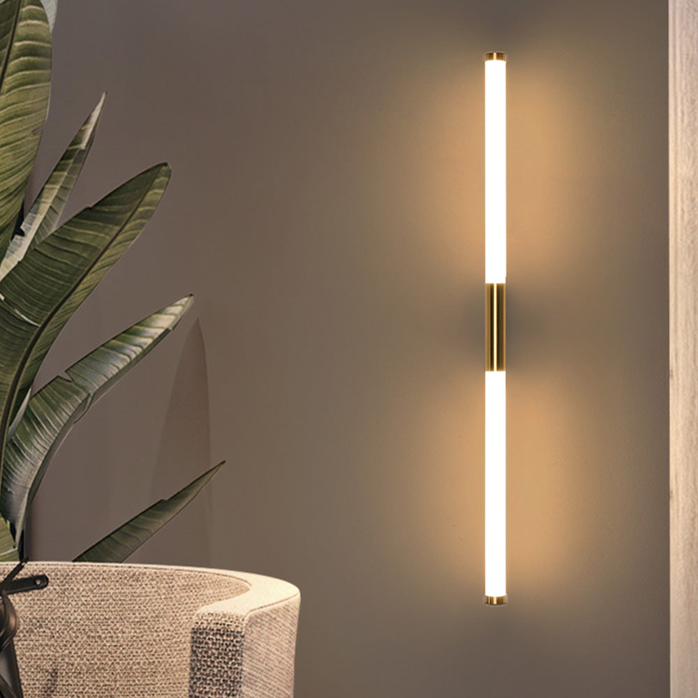 Arisha Modern Linear Cooper White Mirror Front Wall Lamp | ventumra