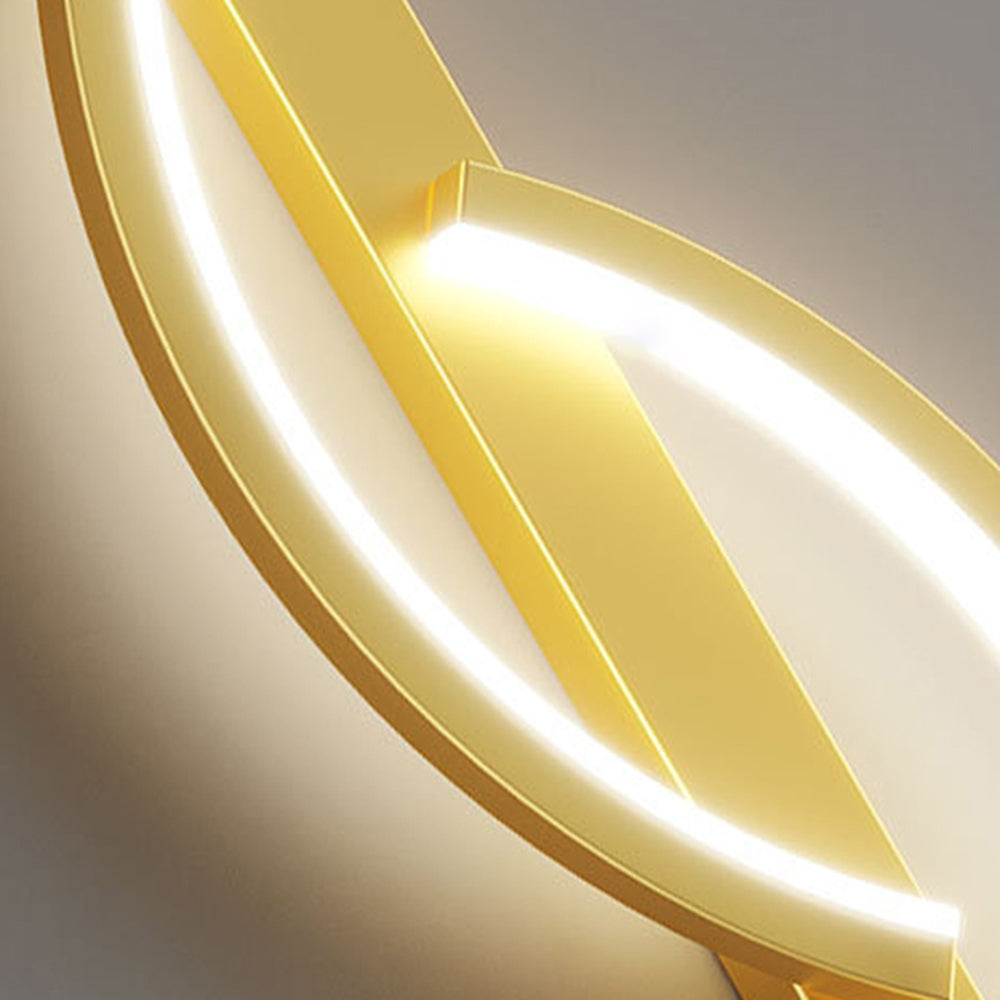 Lumor Modern Linear Wave Bedroom Wall Lamp, Black/Gold | ventumra