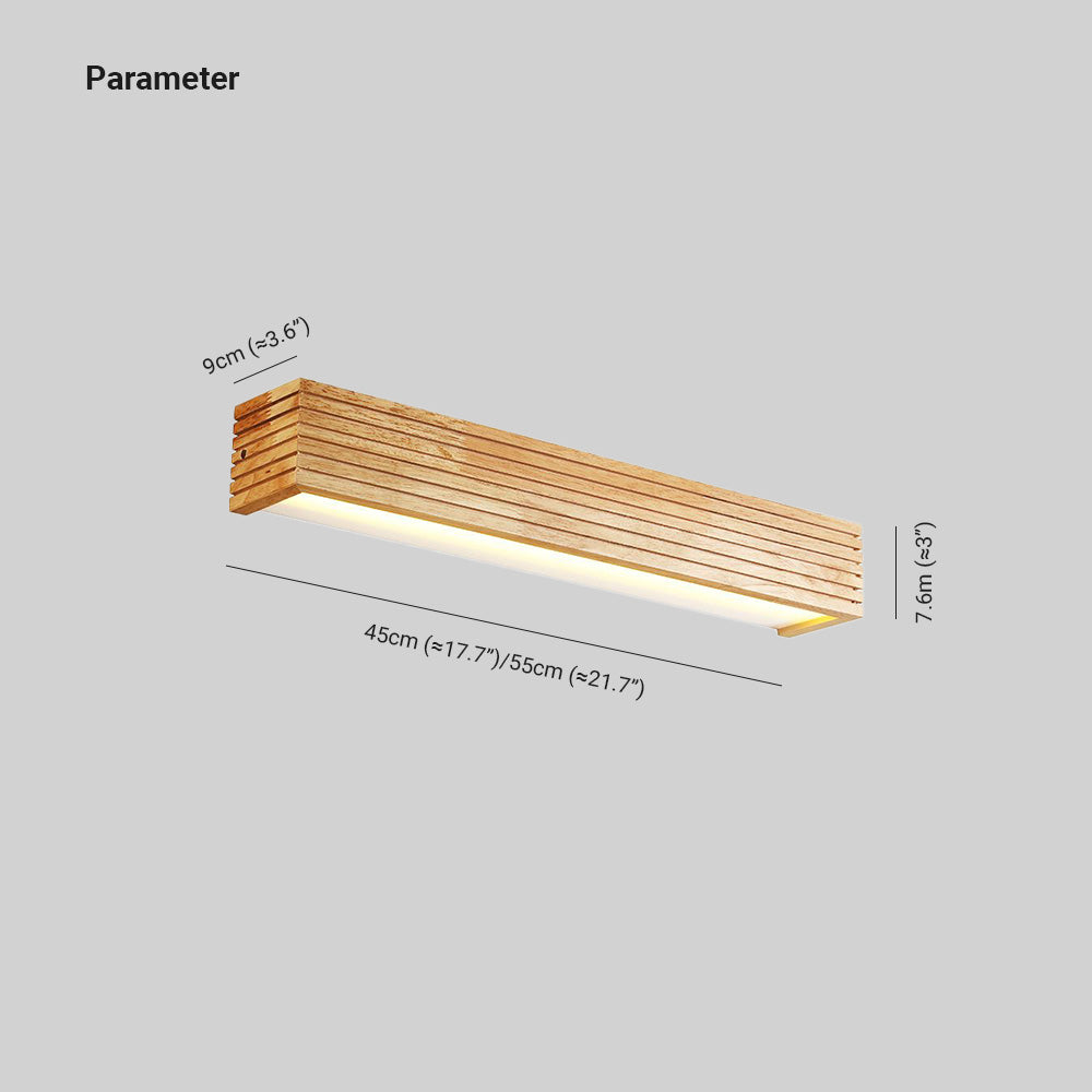 Muto Modern Wooden LED Indoor Wall Light, Bedroom | ventumra