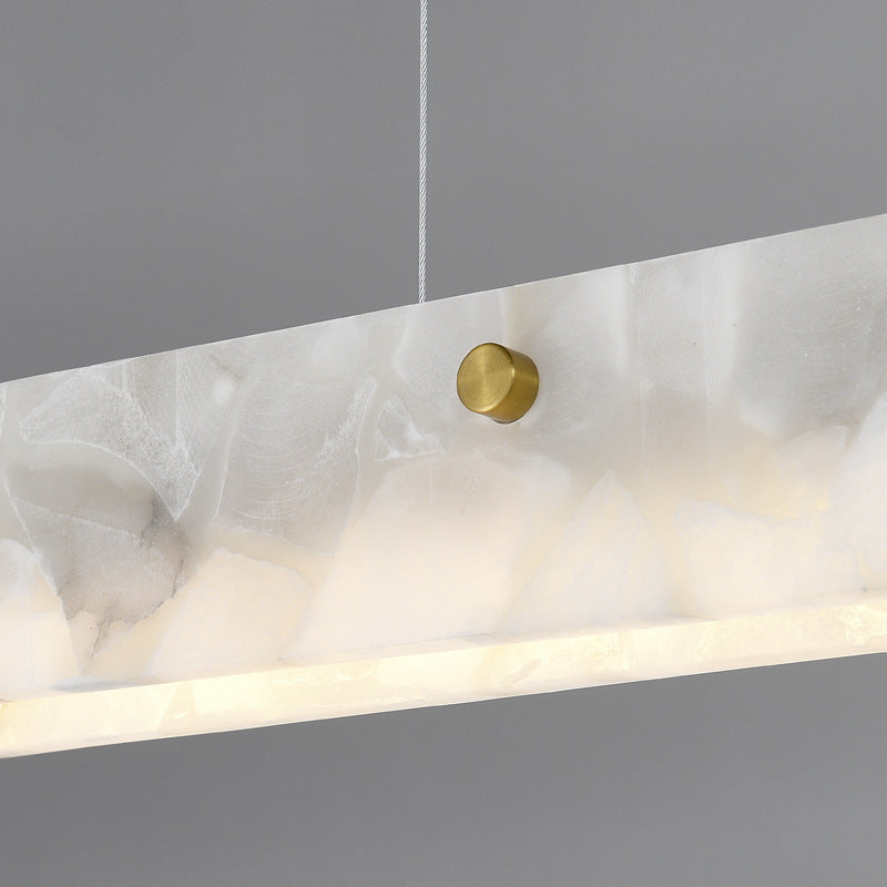 Arisha Modern LED Pendant Light White Marble Dining Room/Bar | ventumra