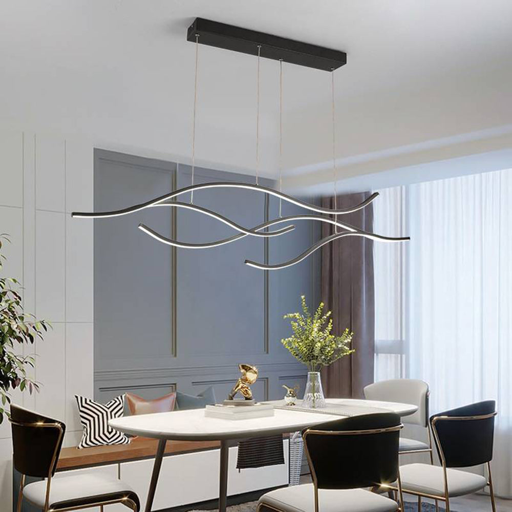 Arisha Modern Wave Pendant Light, 2 Colour | ventumra