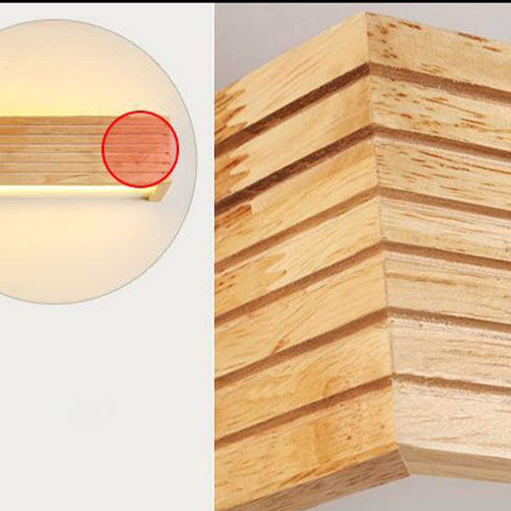 Muto Modern Wooden LED Indoor Wall Light, Bedroom | ventumra