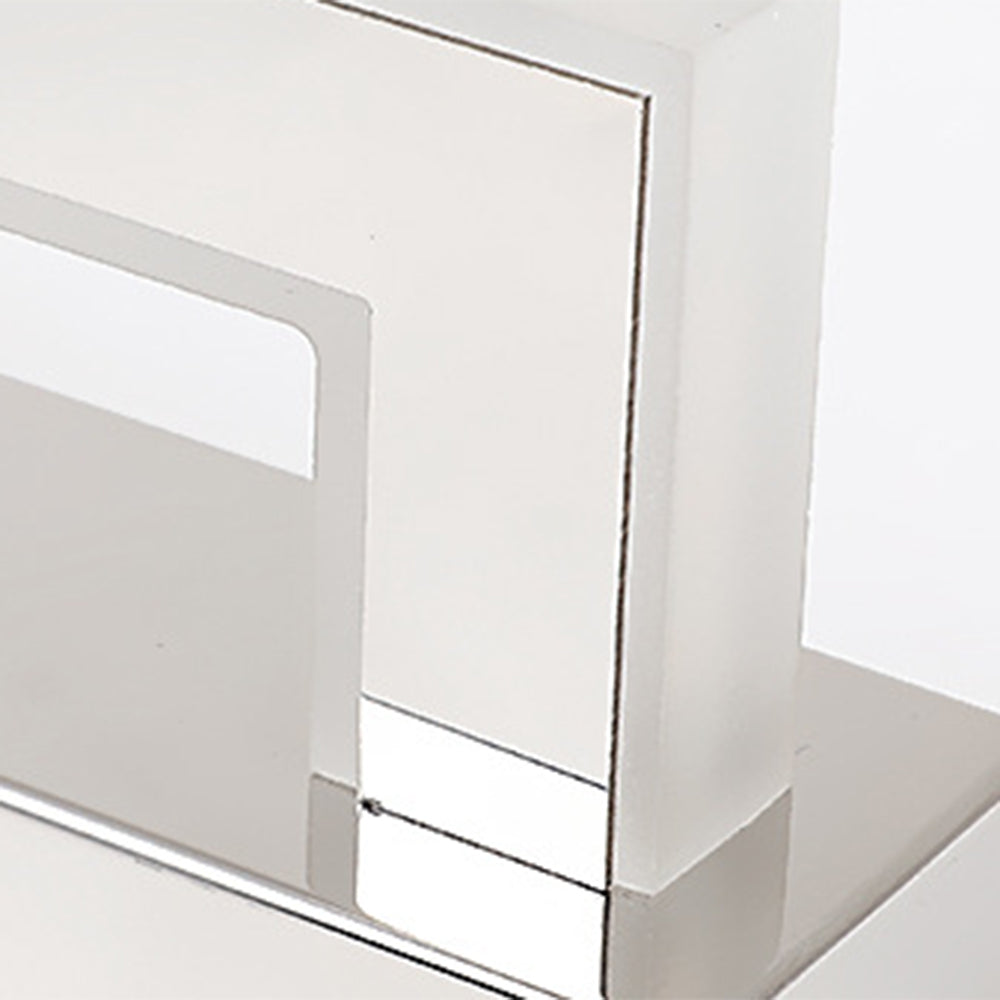 Arisha Elegant Rectangular Mirror Front Vanity Sliver White Wall Light | ventumra