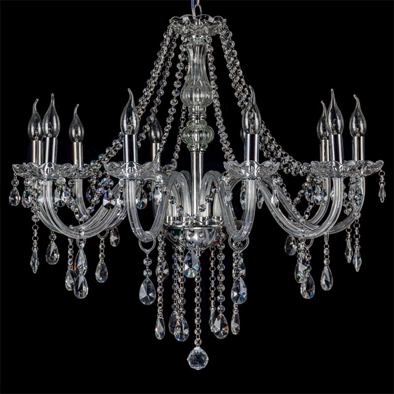 Silva Luxury Candlestick Clear Crystal Chandelier | ventumra