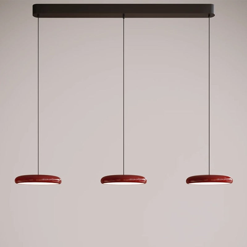 Aria Modern Minimalist Pendant Light Red Black Silver Metal Bedroom - Neutralighting