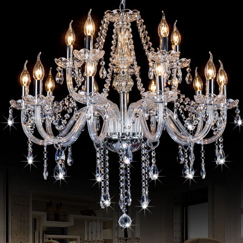 Silva Luxury Candlestick Clear Crystal Chandelier - Neutralighting