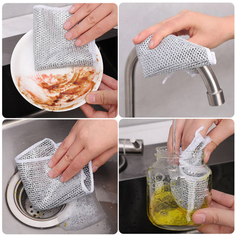 Panni per la pulizia dei piatti CleanWave, confezione da 5 - assorbenti e resistenti