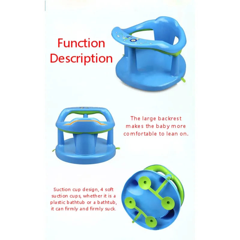 Toddler Bath Seat — Non-Slip Design with Supportive Backrest