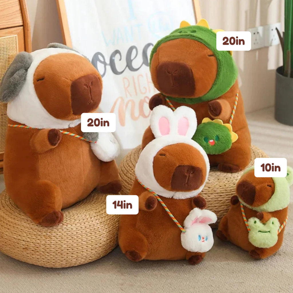 Peluches disfraz de mejores amigos capibara y rana | ventumra