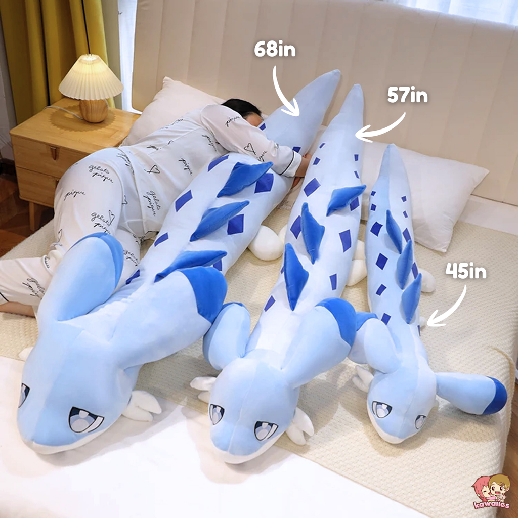 Peluche dragon bleu layette kawaii allongé Sofi | ventumra
