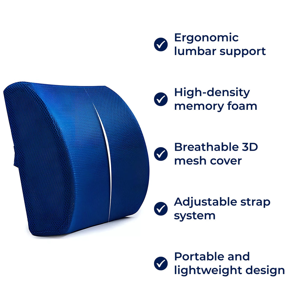 ComfortPlus ergonomikus derékpárna — memóriahab, légáteresztő