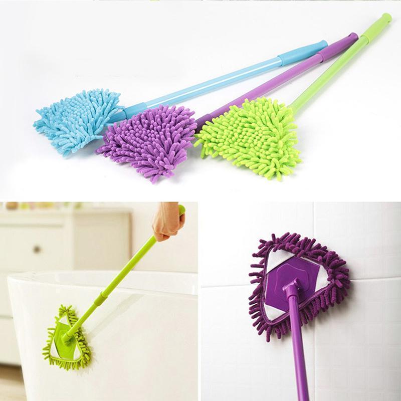 Triangular Floor Mop with 180° Swivel and Adjustable Handle