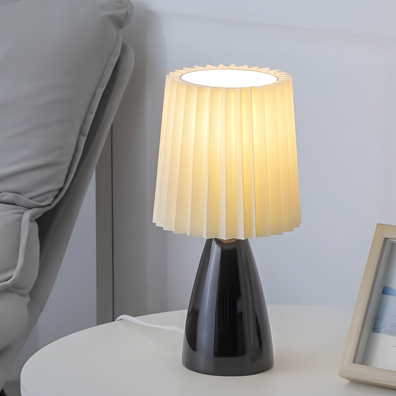 Aurelle | Glass Base Dimmable Desk Lamp With USB Port