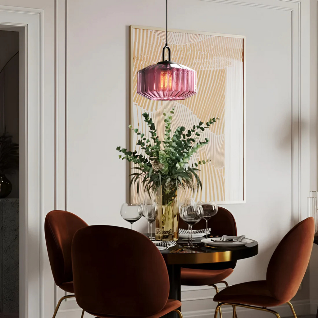 Eloria | Retro Warm-Toned Colored Glass Pendant Lamp