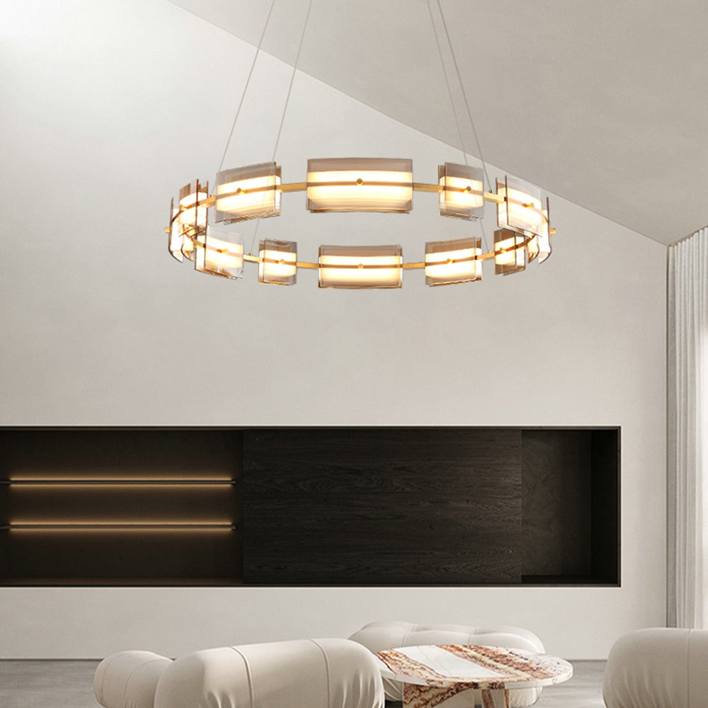 Arisha Minimalist Ring Metal Pendant Light,Black/Gold | ventumra