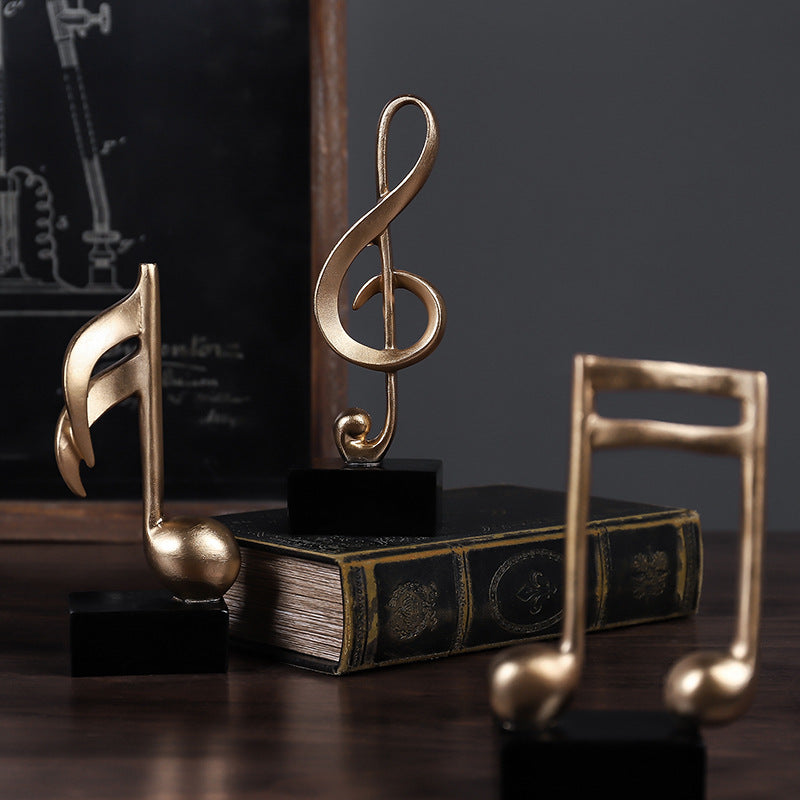 Musical Elegance Decorative Figurine — Artistic Music Accent