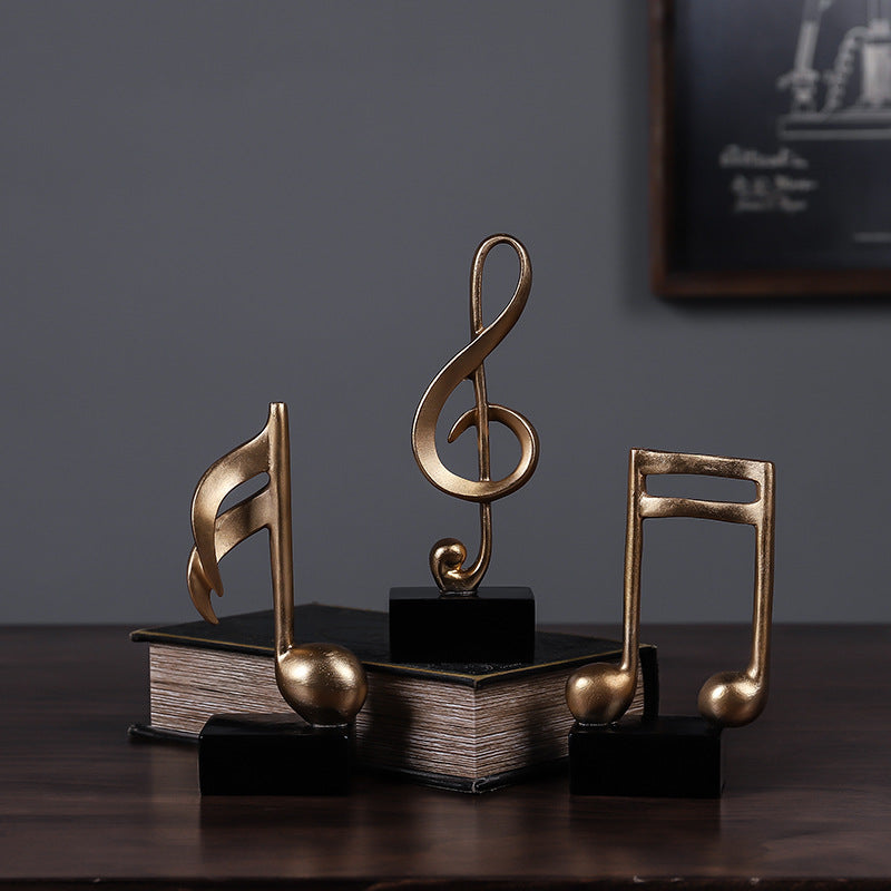 Musical Elegance Decorative Figurine — Artistic Music Accent