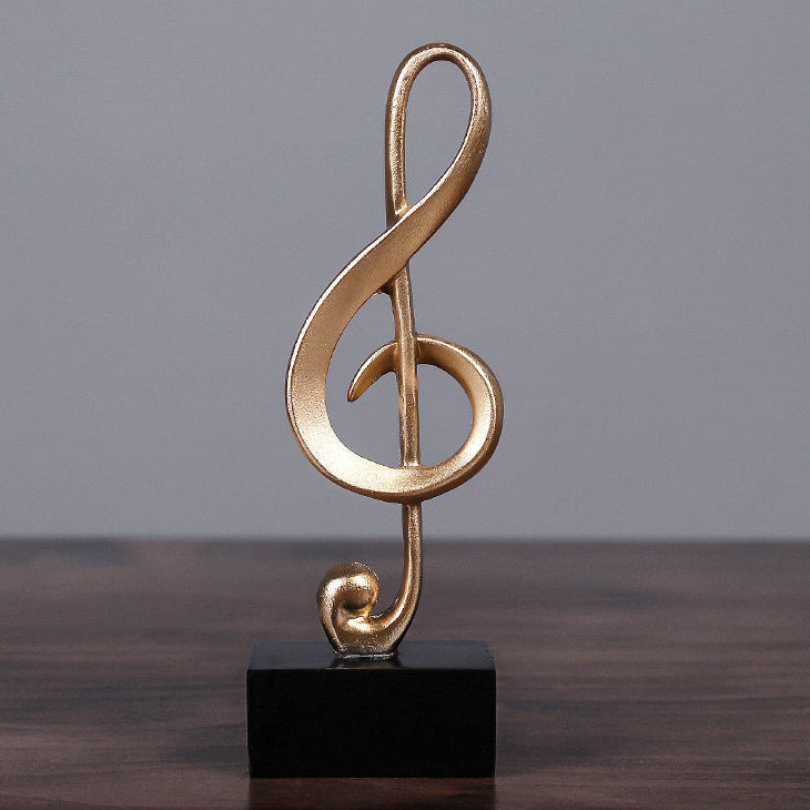 Musical Elegance Decorative Figurine — Artistic Music Accent