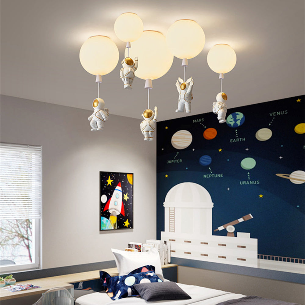 Aria Astronaut Balloon Flush Mount Ceiling Light, L 20/25/30/35cm | ventumra