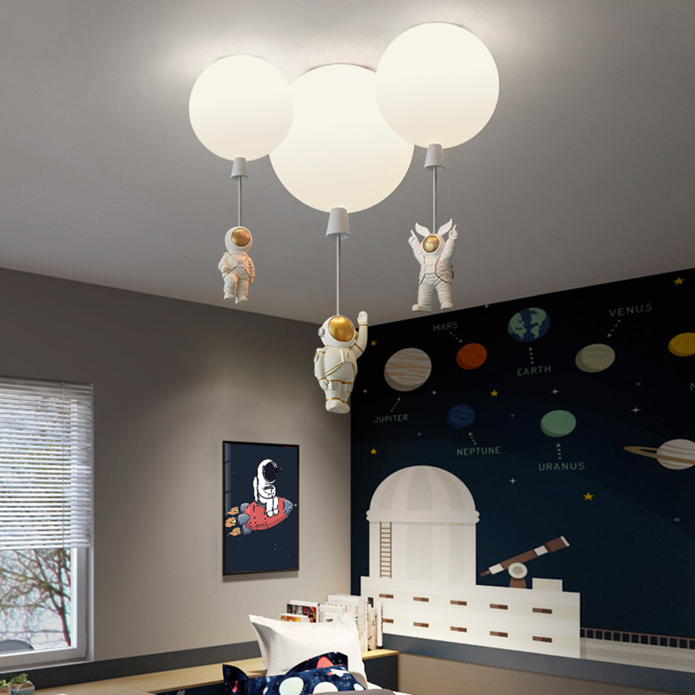 Aria Astronaut Balloon Flush Mount Ceiling Light, L 20/25/30/35cm | ventumra