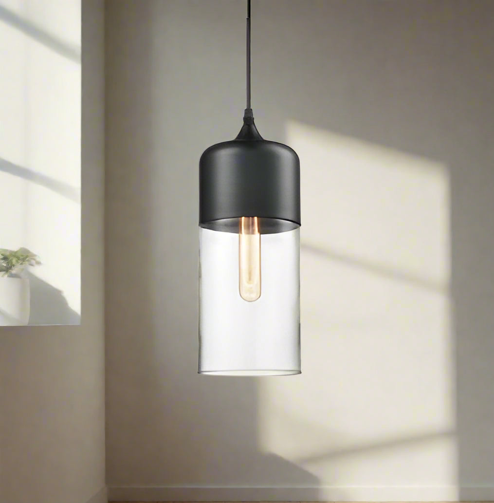Kirrae Glass and Wood Pendant Light Luxurious Design