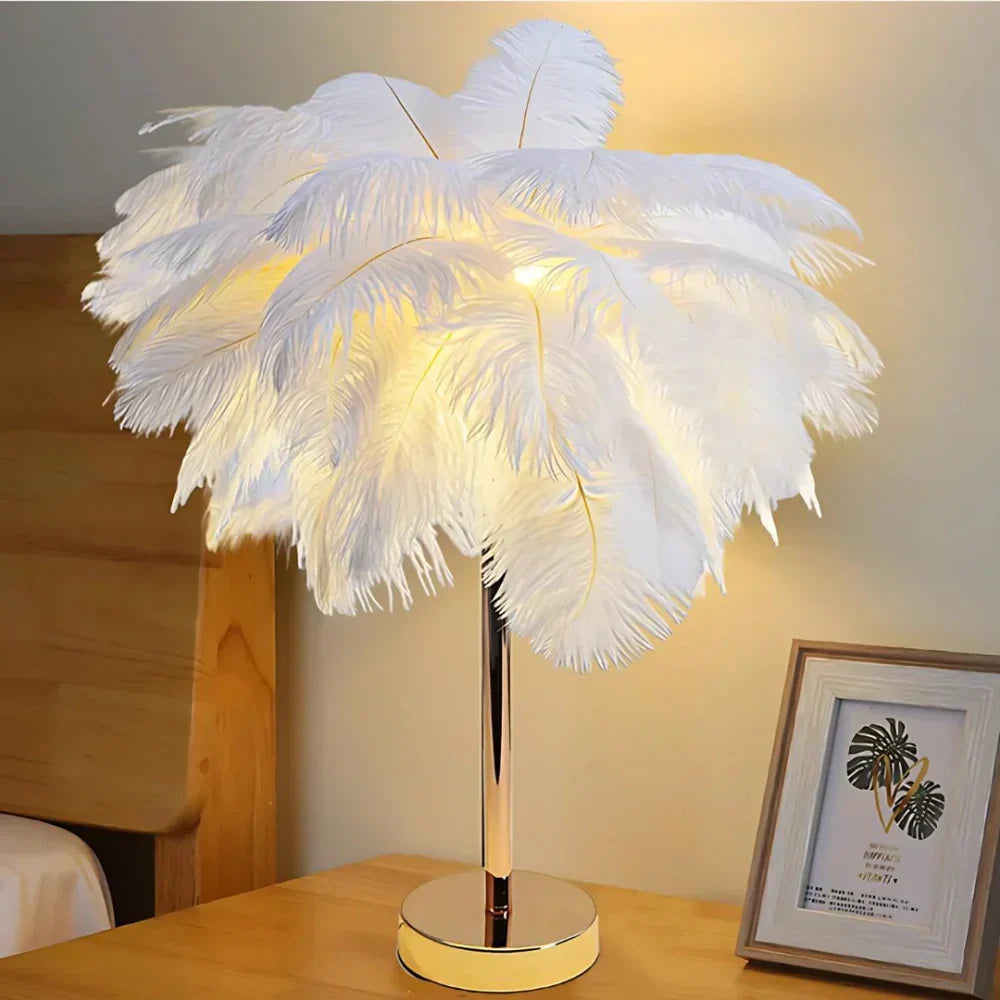 LyraQuill Lamp Feather-Inspired Soft Ambient Lighting For Any Space