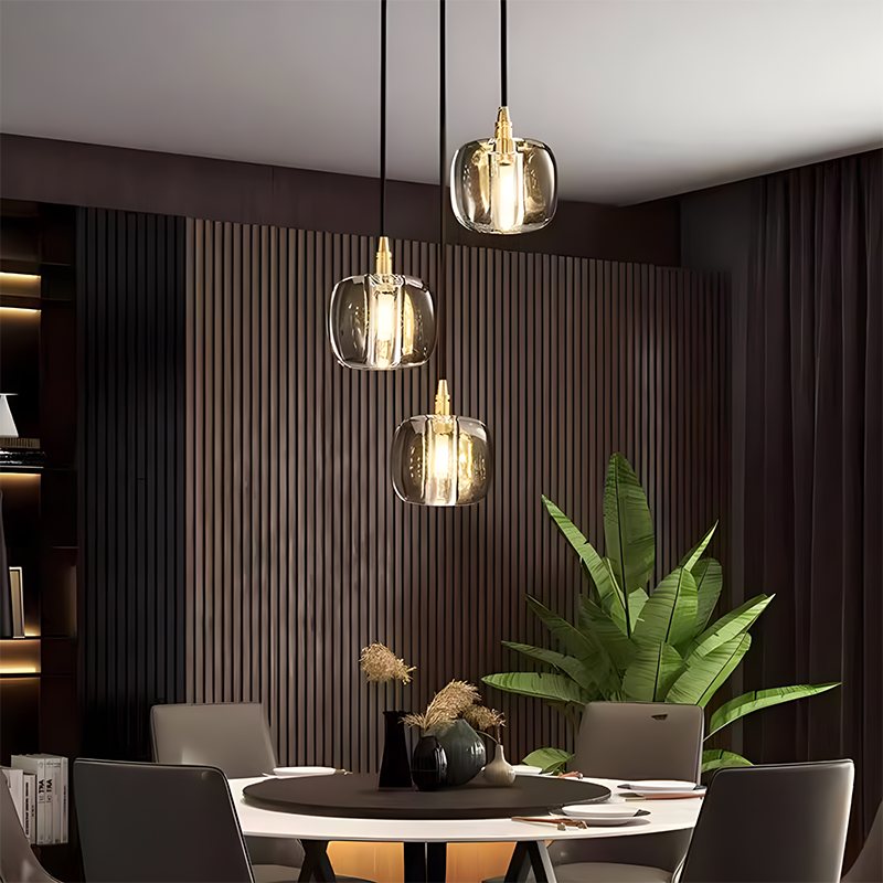 Multicolor Glass Pendant Light Fixture With Layered Lighting | Ventumra