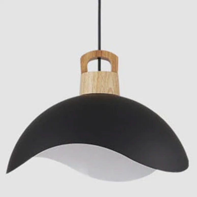 Valentina Colorful Shade Single Pendant Lights, Wood & Metal | ventumra