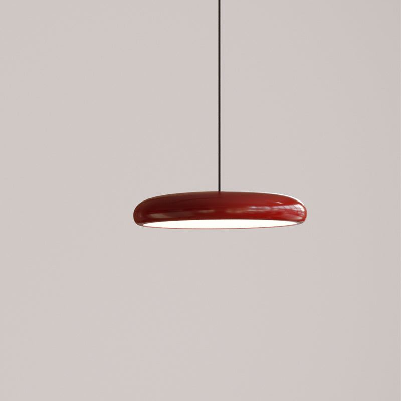 Aria Modern Minimalist Pendant Light Red Black Silver Metal Bedroom - Neutralighting