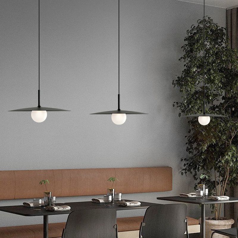 Arisha Modern Dish-shaped Metal Pendant Light, Black/White/Grey | ventumra