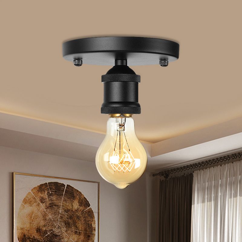 Silva Retro Vintage Bulb Semi-Flush Mount Ceiling Light | ventumra
