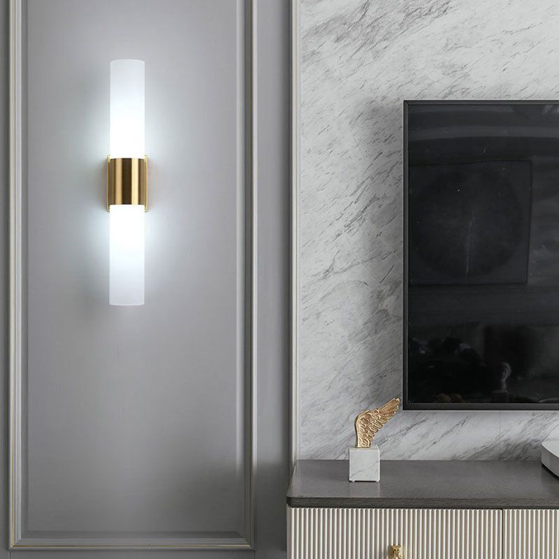 Arisha Modern Double Headed Metal Glass Vanity Wall Lamp, Black/Gold | ventumra