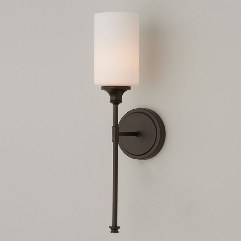 Tiffany Nordic Vanity Metal Glass Minimalism Wall Lamp, Black/Silver | ventumra