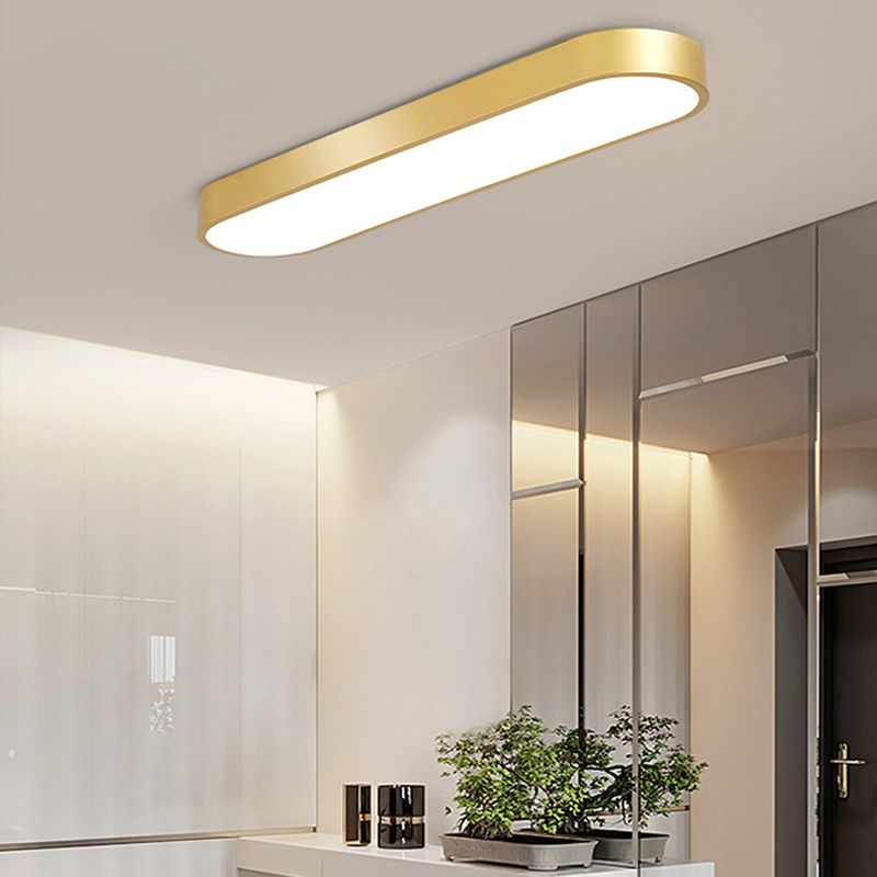 Arisha Oval Flush Mount LED Ceiling Light, Black/White/Grey/Gold | ventumra