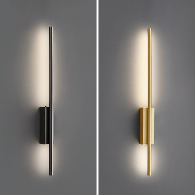 Arisha Modern Linear Metal& Bedroom Wall Lamp, Black/Brass | ventumra